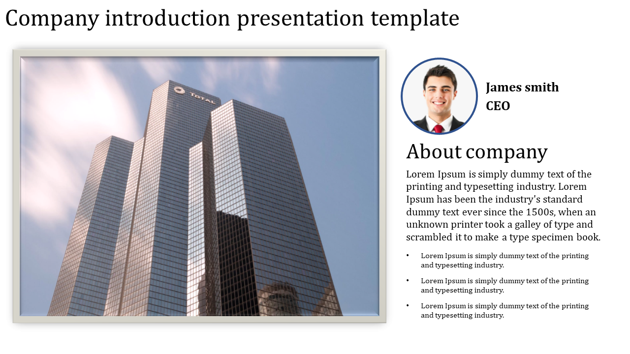Free - Company Introduction PPT Template and Google Slides